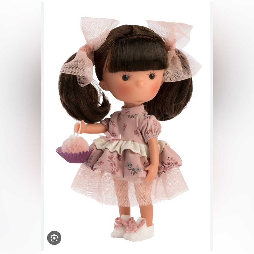 MISS MINIS DOLL - Pink with Brown Hair